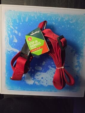Vibrant Life Step-In Dog Harness - Red Size Large (Fits 22" - 36" Chest)